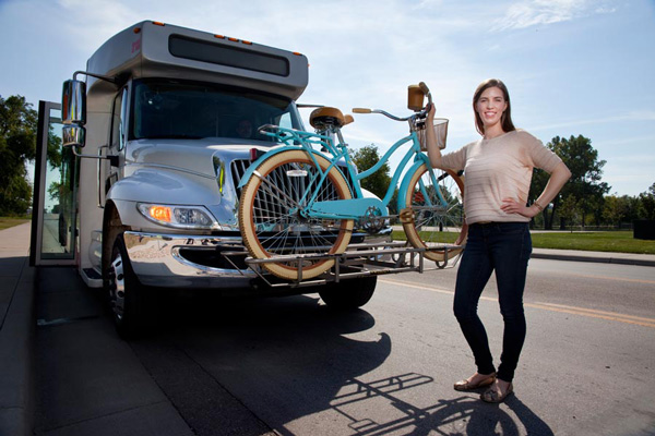 Bus with bike